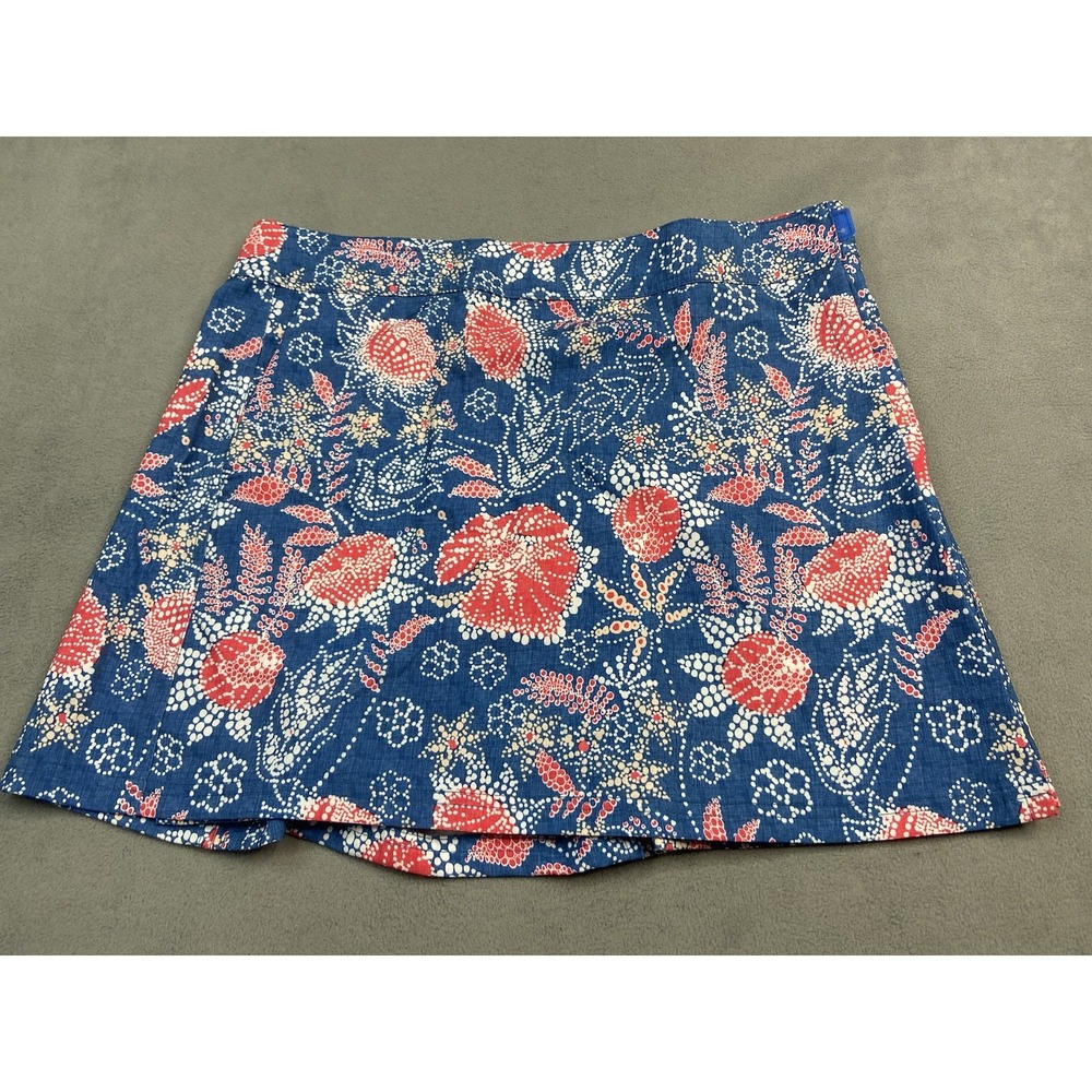 RipSkirt‎ Skirt Women Medium Length 1 Blue Floral Swim Cover Up Wrap Hawaiian